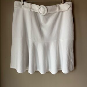 NYCC White Ruffled Fit and Flare Mini Skirt NWT